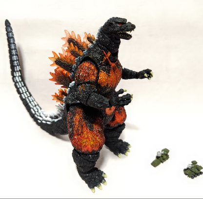 S.H. Monsterarts Godzilla 1995 Burning Godzilla VS Destroyer with Box.Opened.God-068